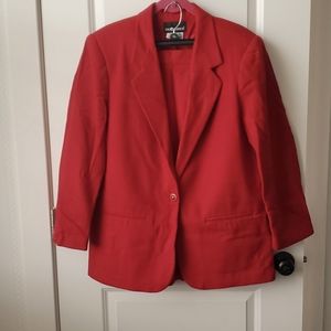 Red wool Sag Harbor size 16 suit.